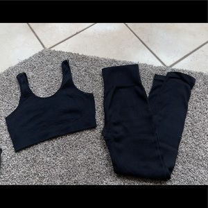 Aerie ribbed sports bra and leggings set